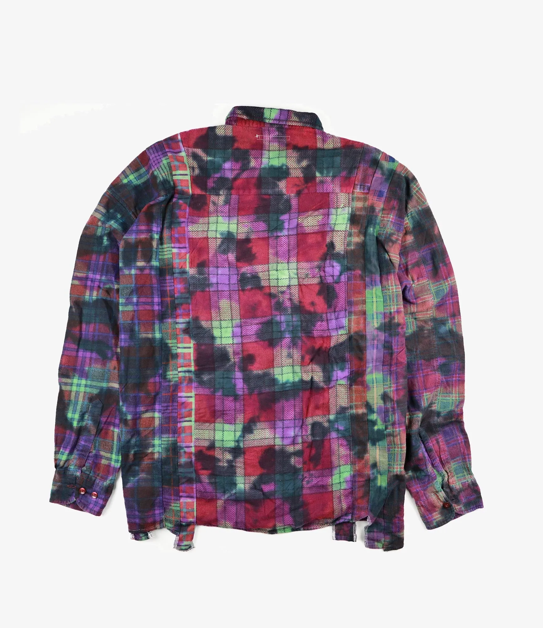 7 Cuts Wide Flannel Shirt – Uneven Dye