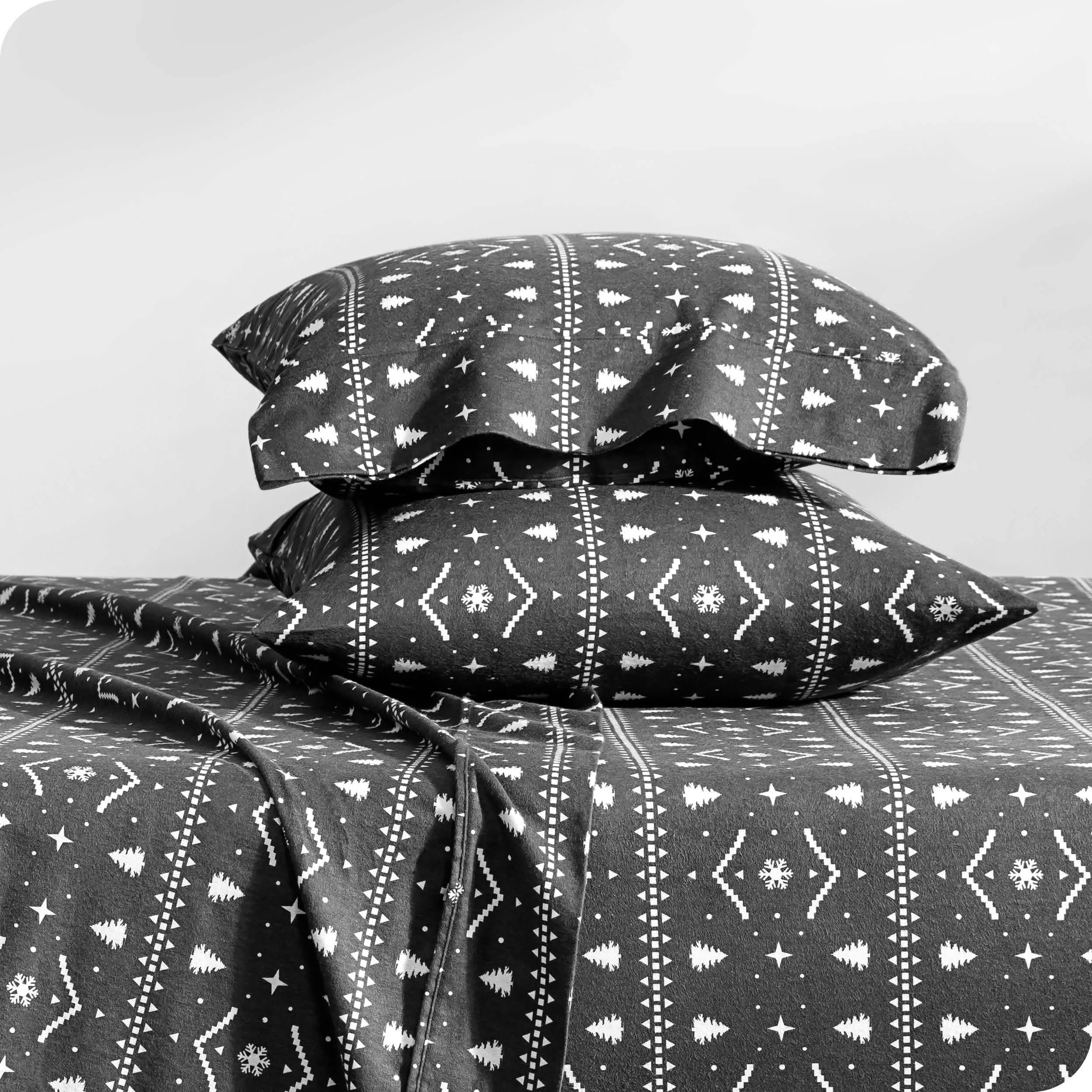 Cotton Flannel Sheet Set - Winter Alpine