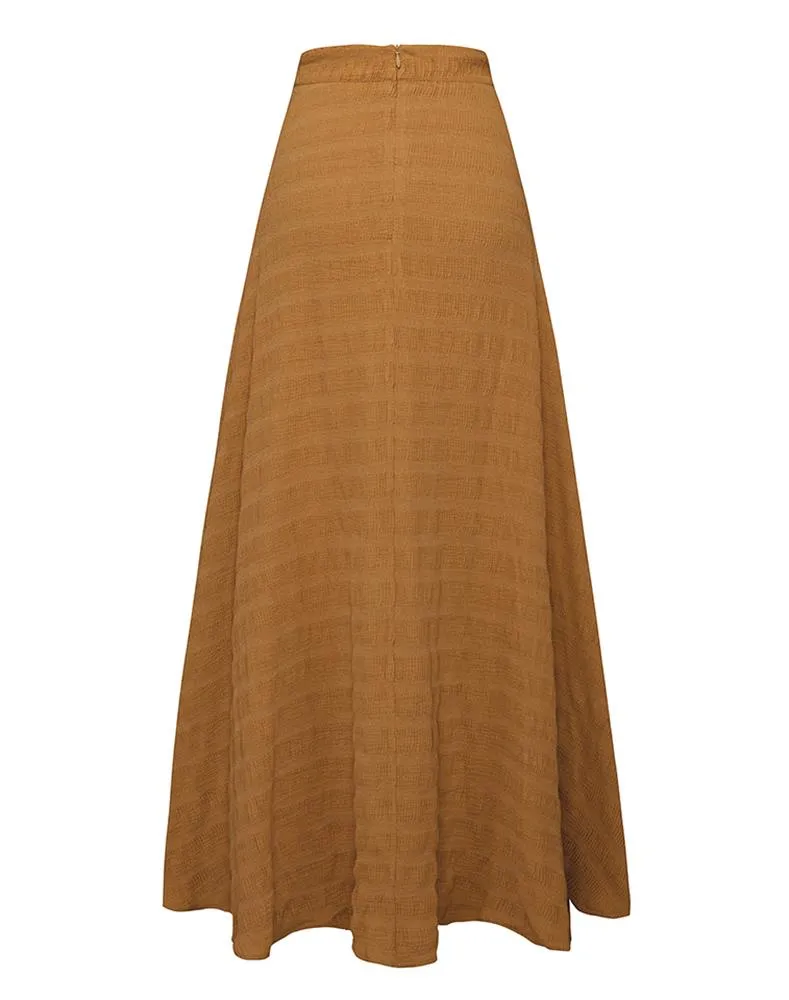 Crinkled A-Line Skirt