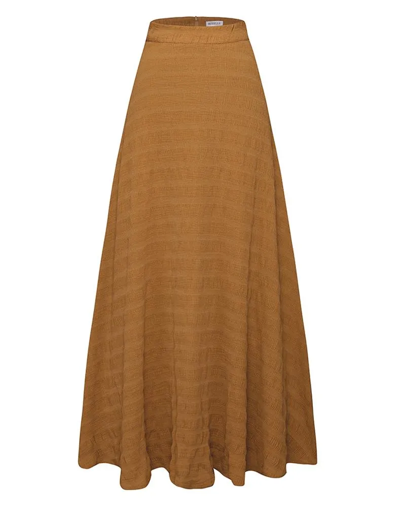 Crinkled A-Line Skirt
