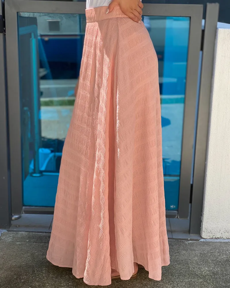 Crinkled A-Line Skirt