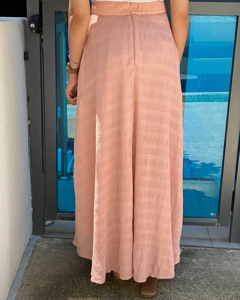 Crinkled A-Line Skirt