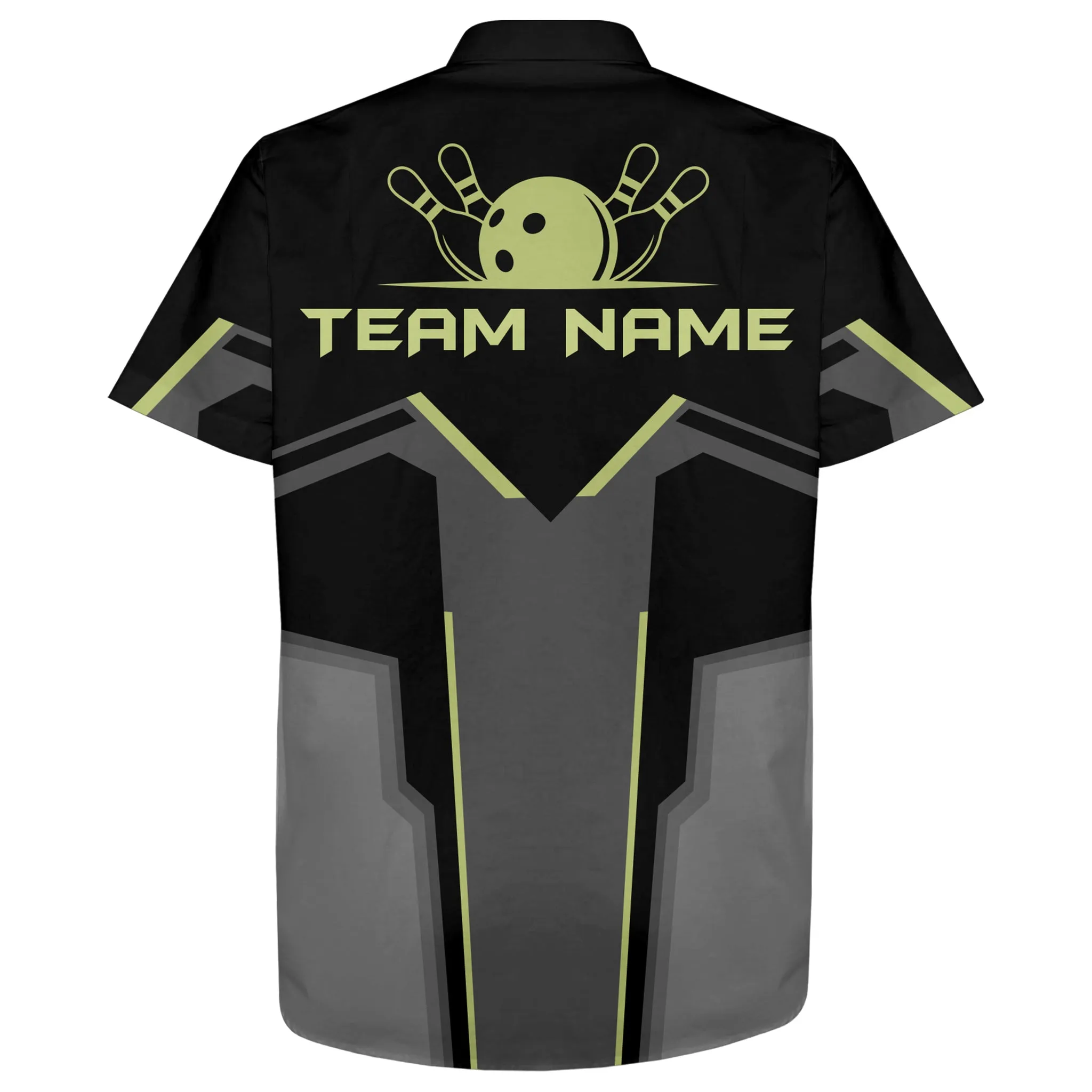 Custom Team Name Hawaiian Bowling Shirt for Men Women Bowlers, Bowling Jersey Short Sleeve 3D Print