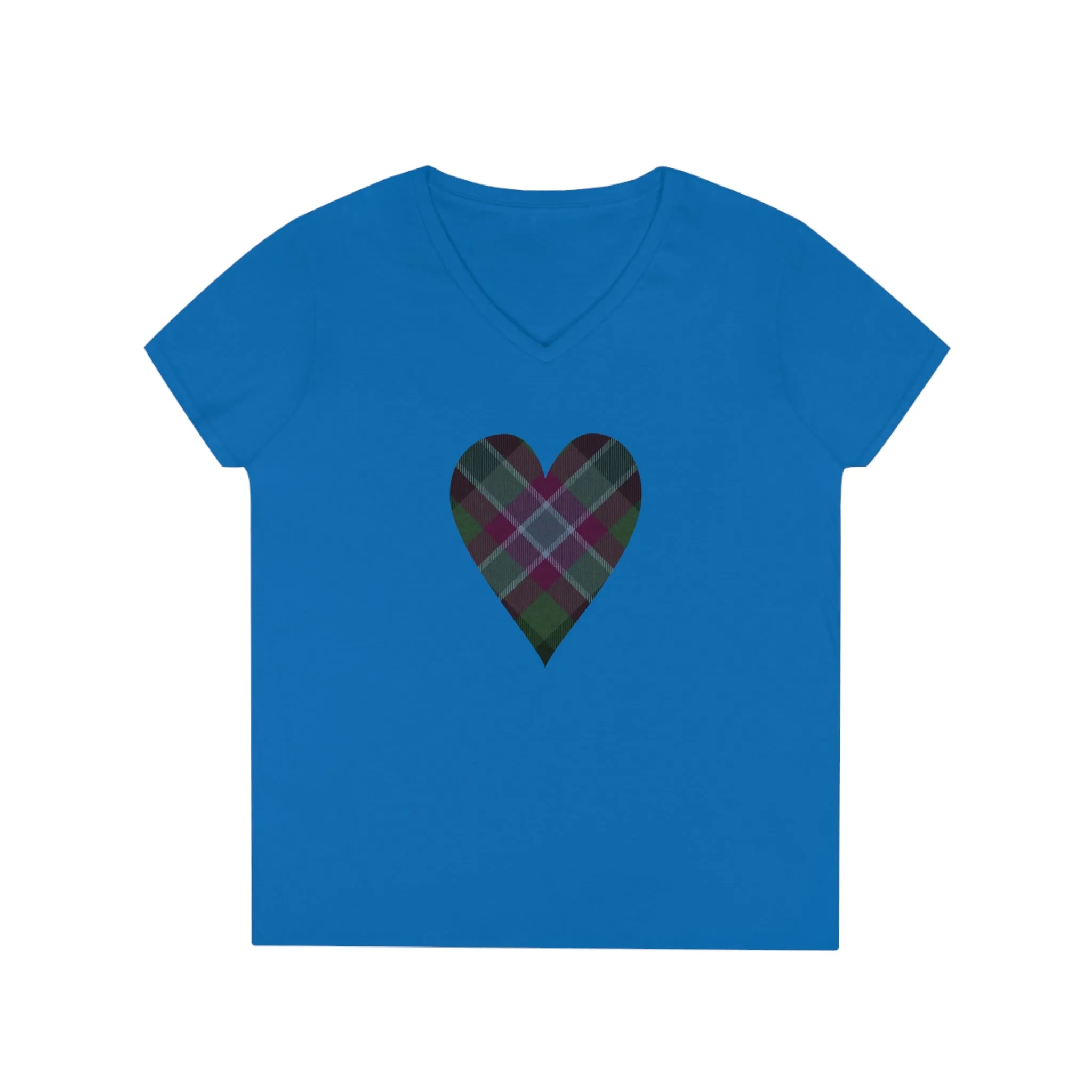 Dunans Rising Heart - Ladies' V-Neck T-Shirt