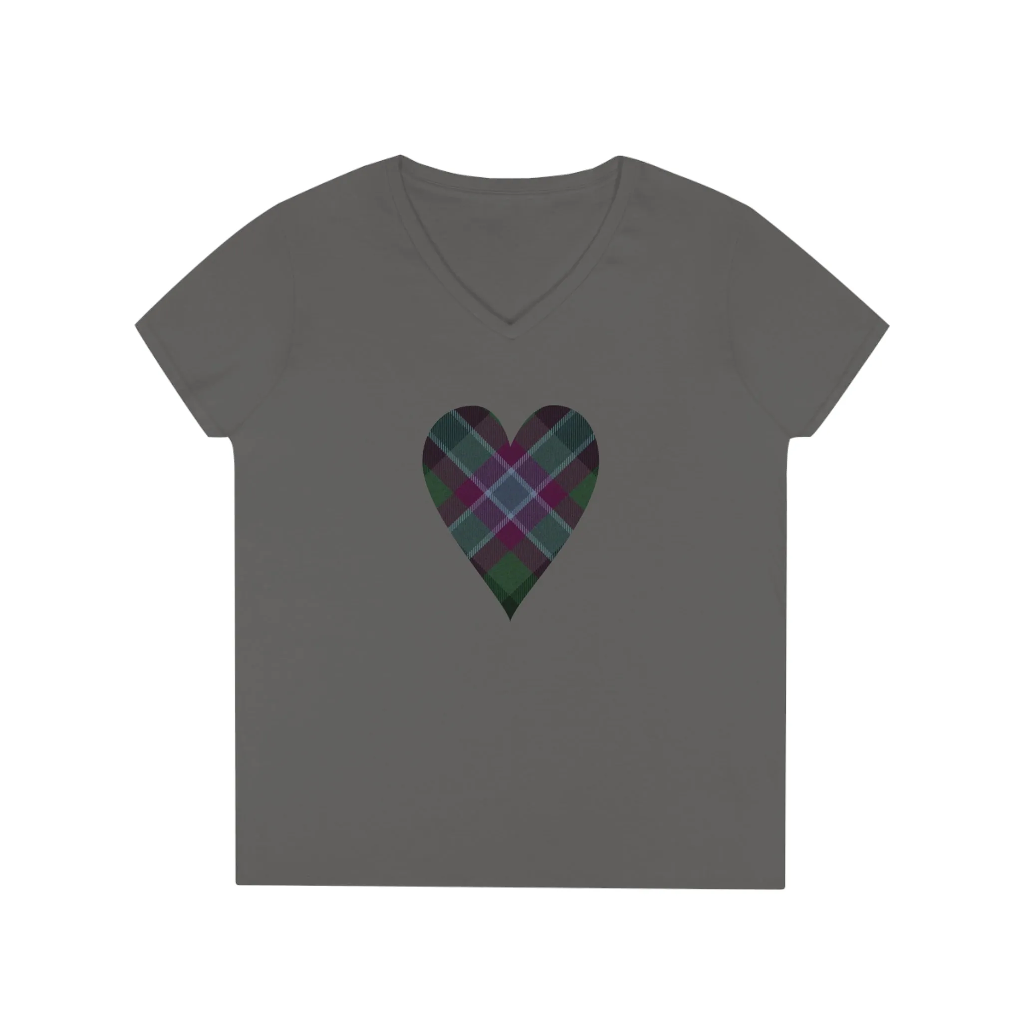 Dunans Rising Heart - Ladies' V-Neck T-Shirt