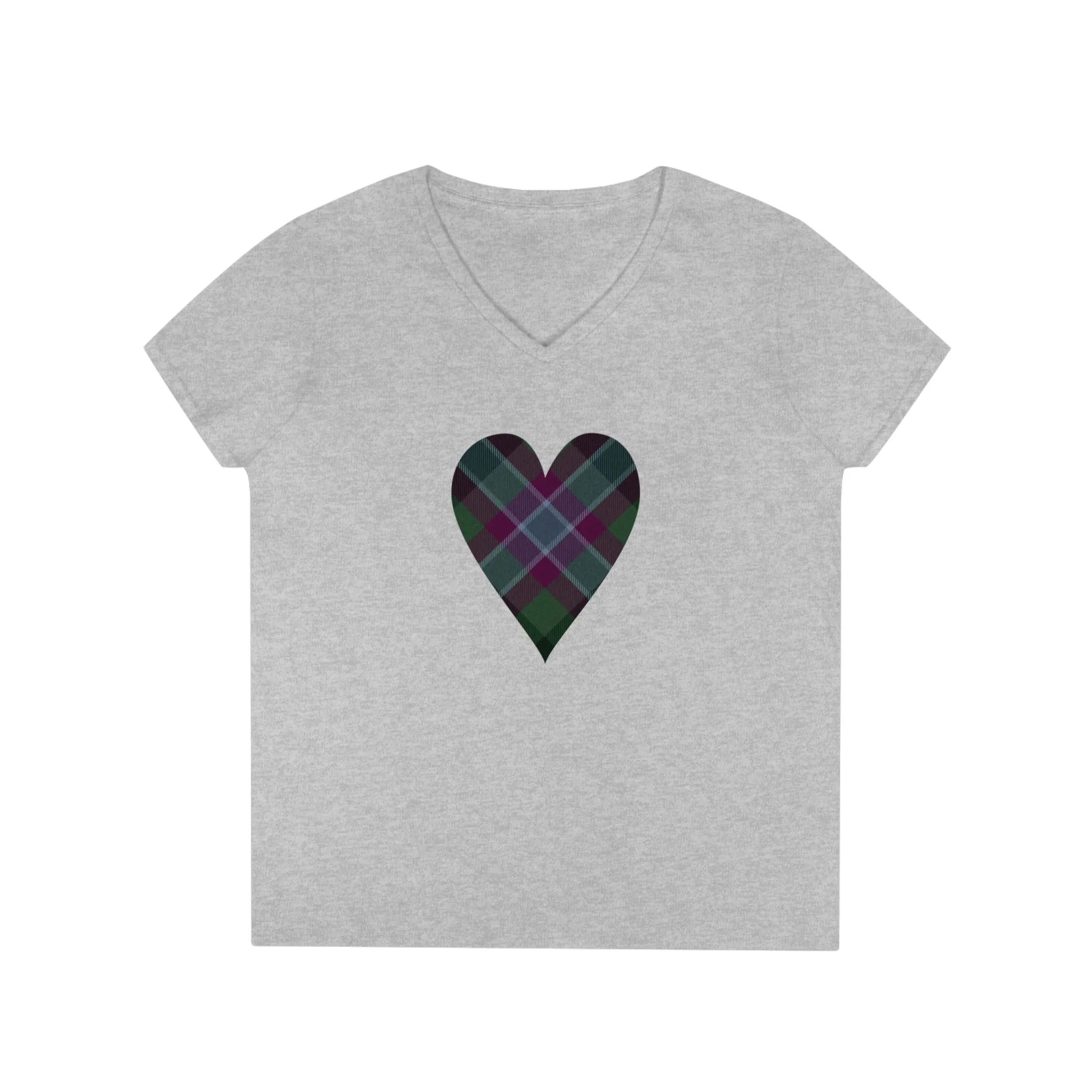 Dunans Rising Heart - Ladies' V-Neck T-Shirt