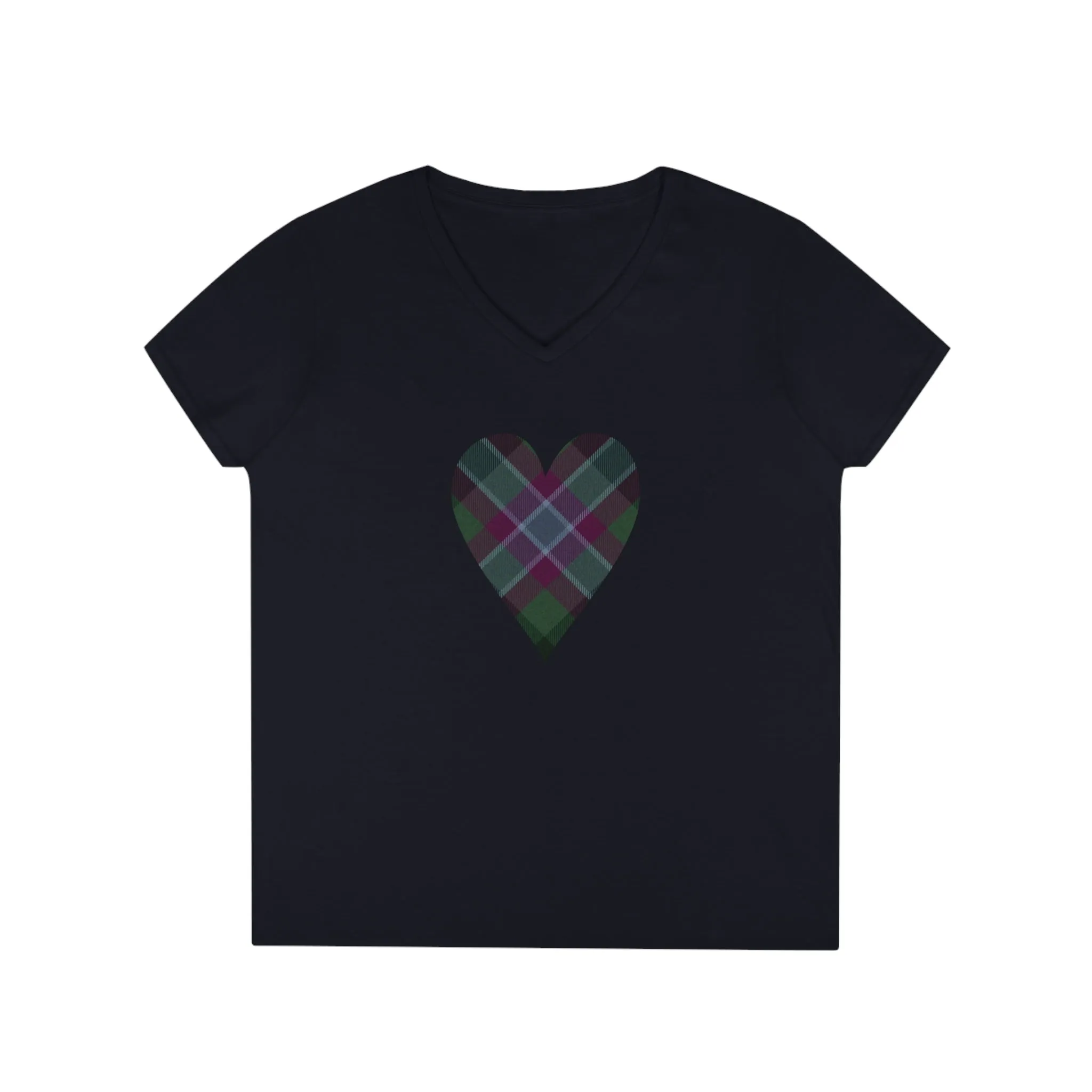 Dunans Rising Heart - Ladies' V-Neck T-Shirt