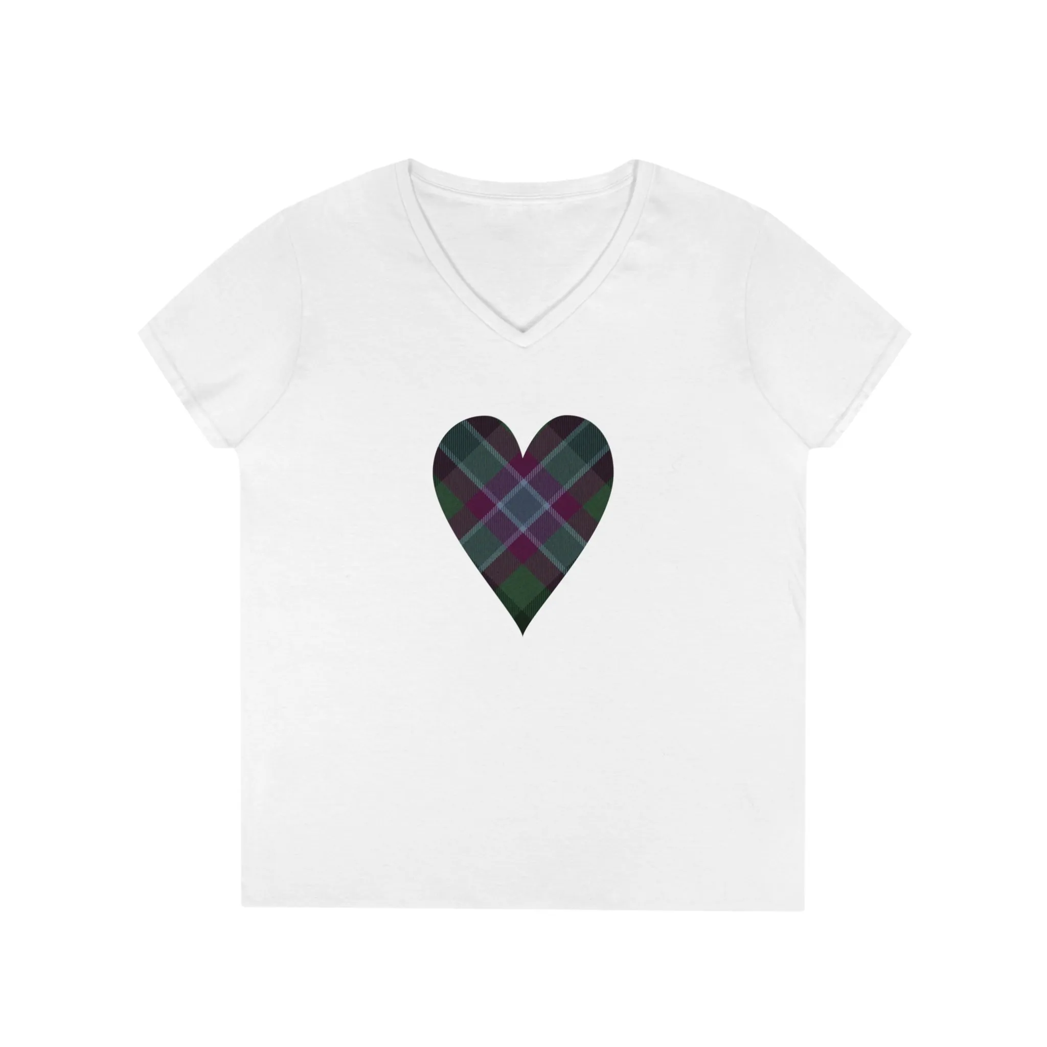Dunans Rising Heart - Ladies' V-Neck T-Shirt
