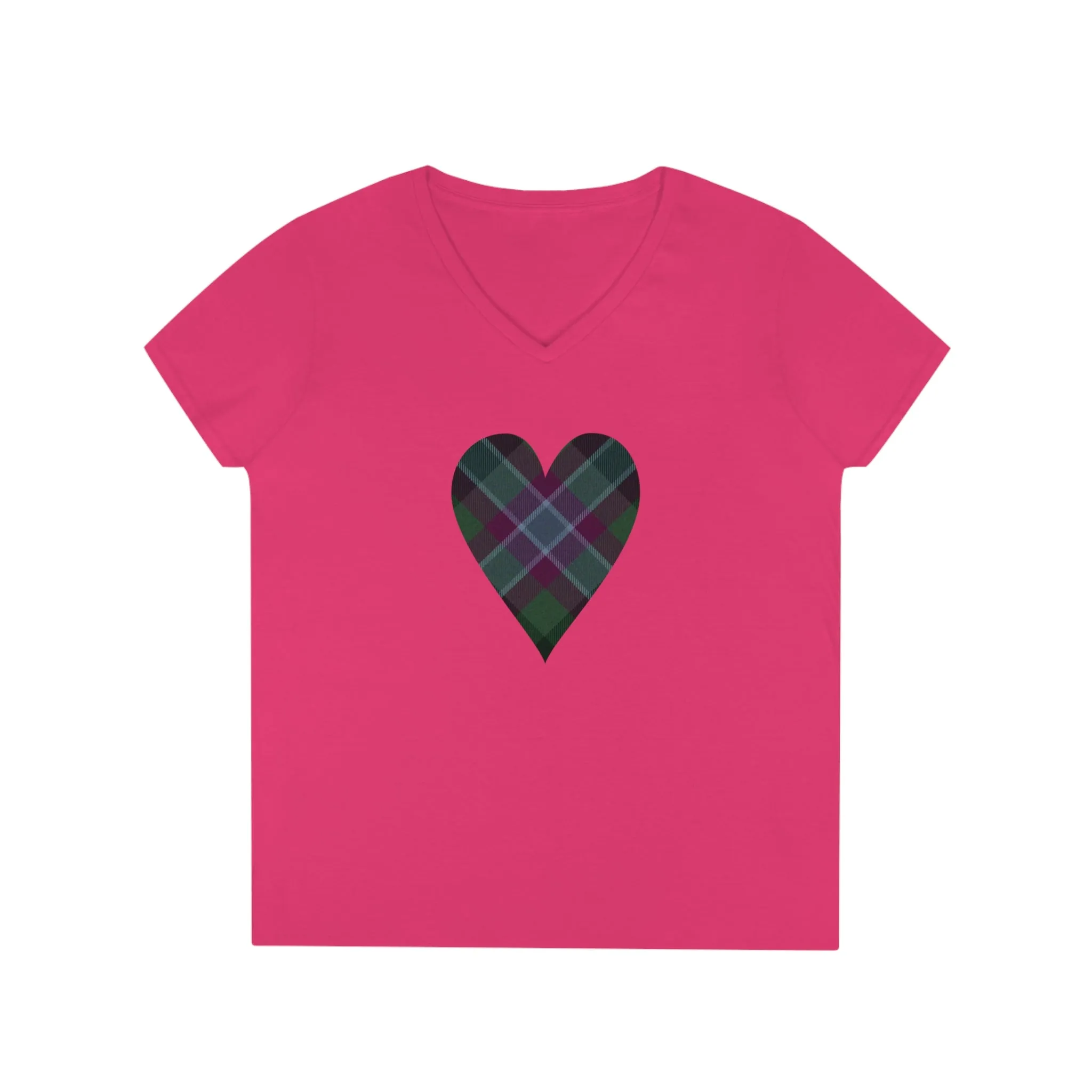 Dunans Rising Heart - Ladies' V-Neck T-Shirt