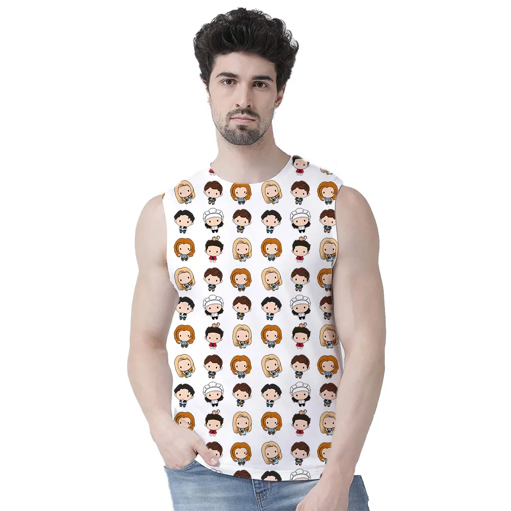Friends AOP Sleeveless T shirt - Characters