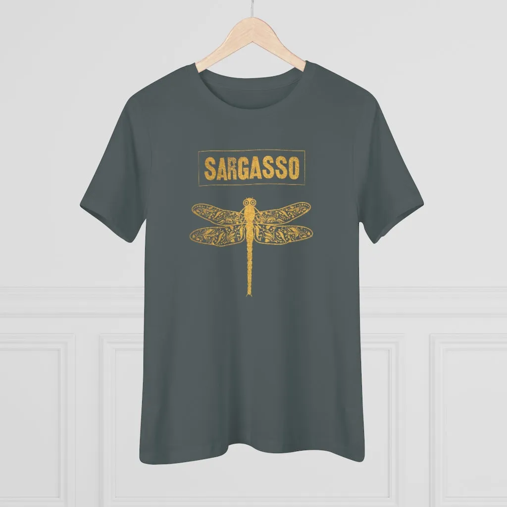 Gold Holistic Dragonfly, Women's Premium Tee