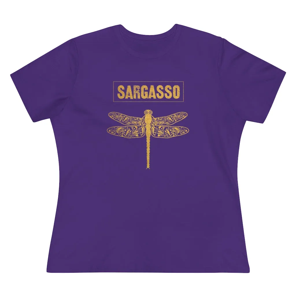 Gold Holistic Dragonfly, Women's Premium Tee
