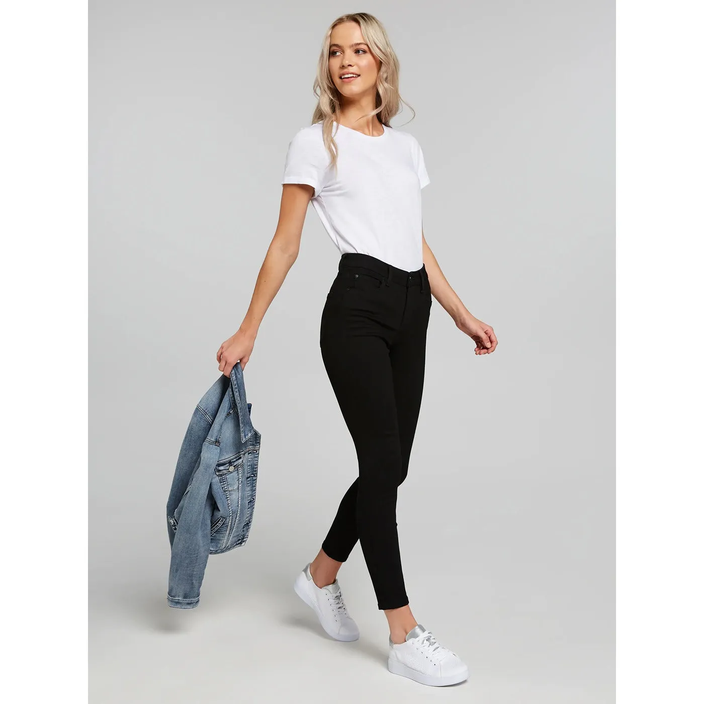 JJ Mid Rise Black Jeans