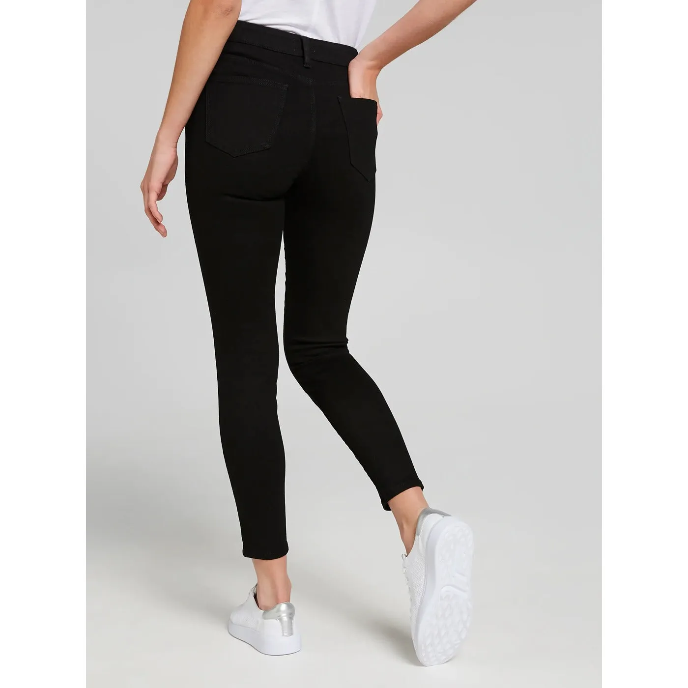 JJ Mid Rise Black Jeans