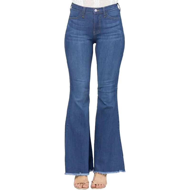 Judy Blue Women's Reg Hi Waist Super Flare Jeans