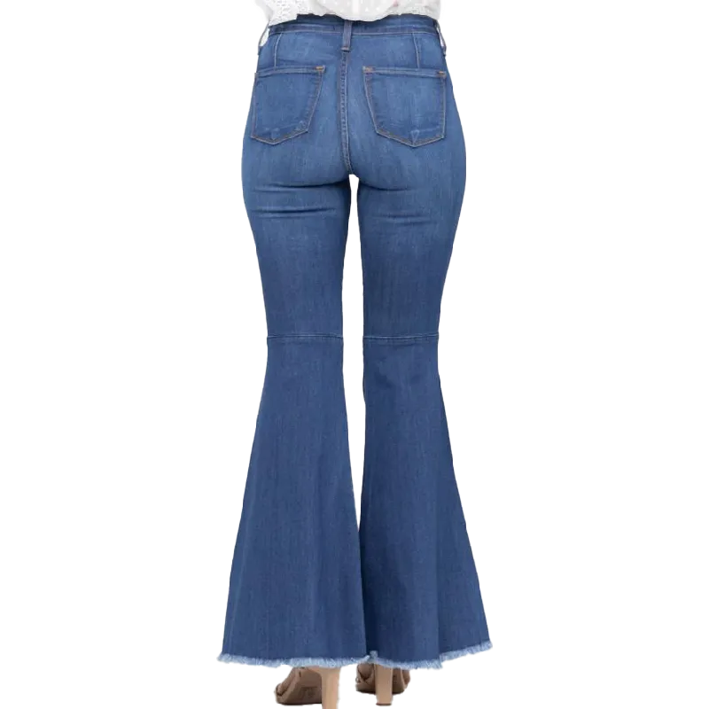 Judy Blue Women's Reg Hi Waist Super Flare Jeans