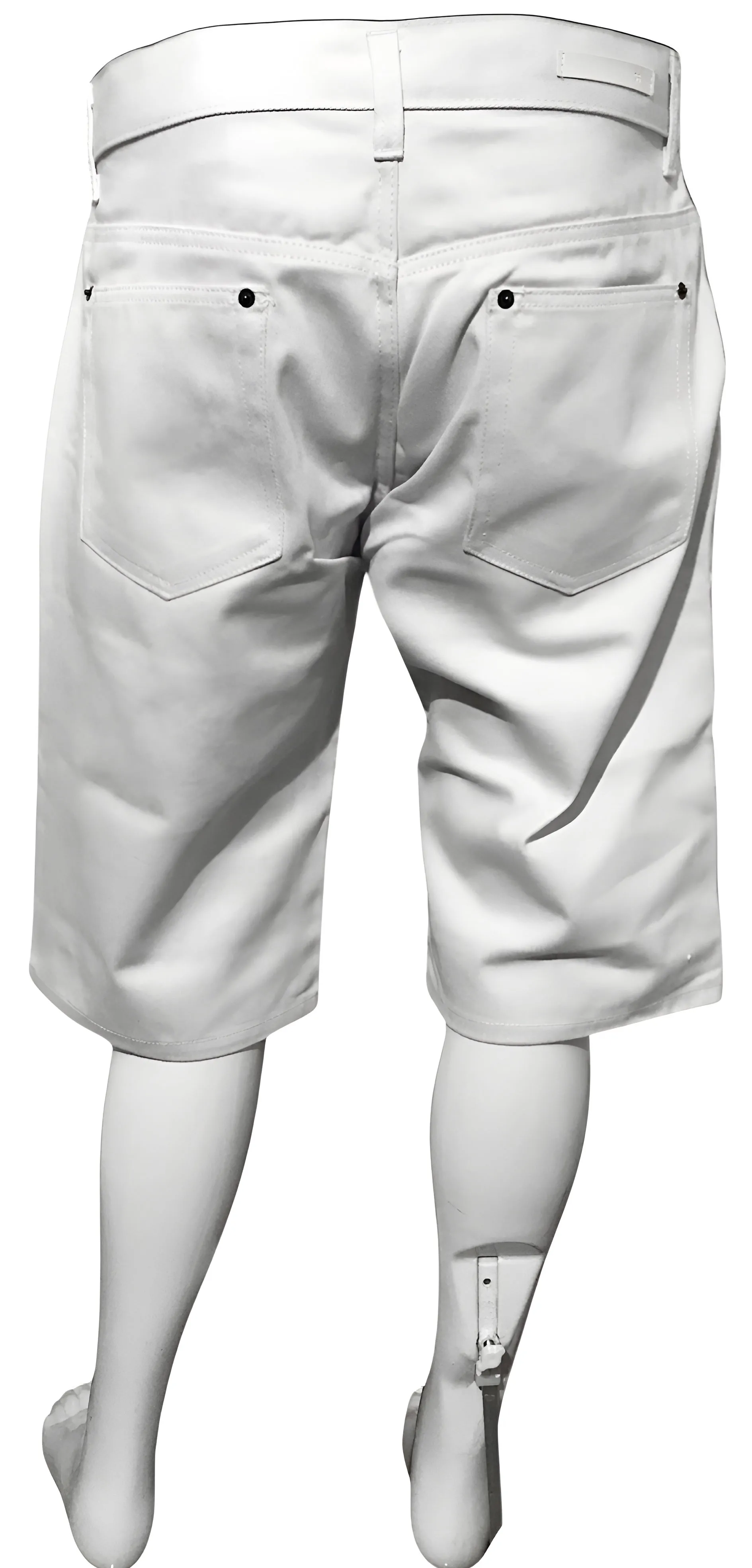 ^MAXI MILIAN^ (WHITE) ~TIGER~ DENIM SHORTS (SLIM FIT) (EMBROIDERED)