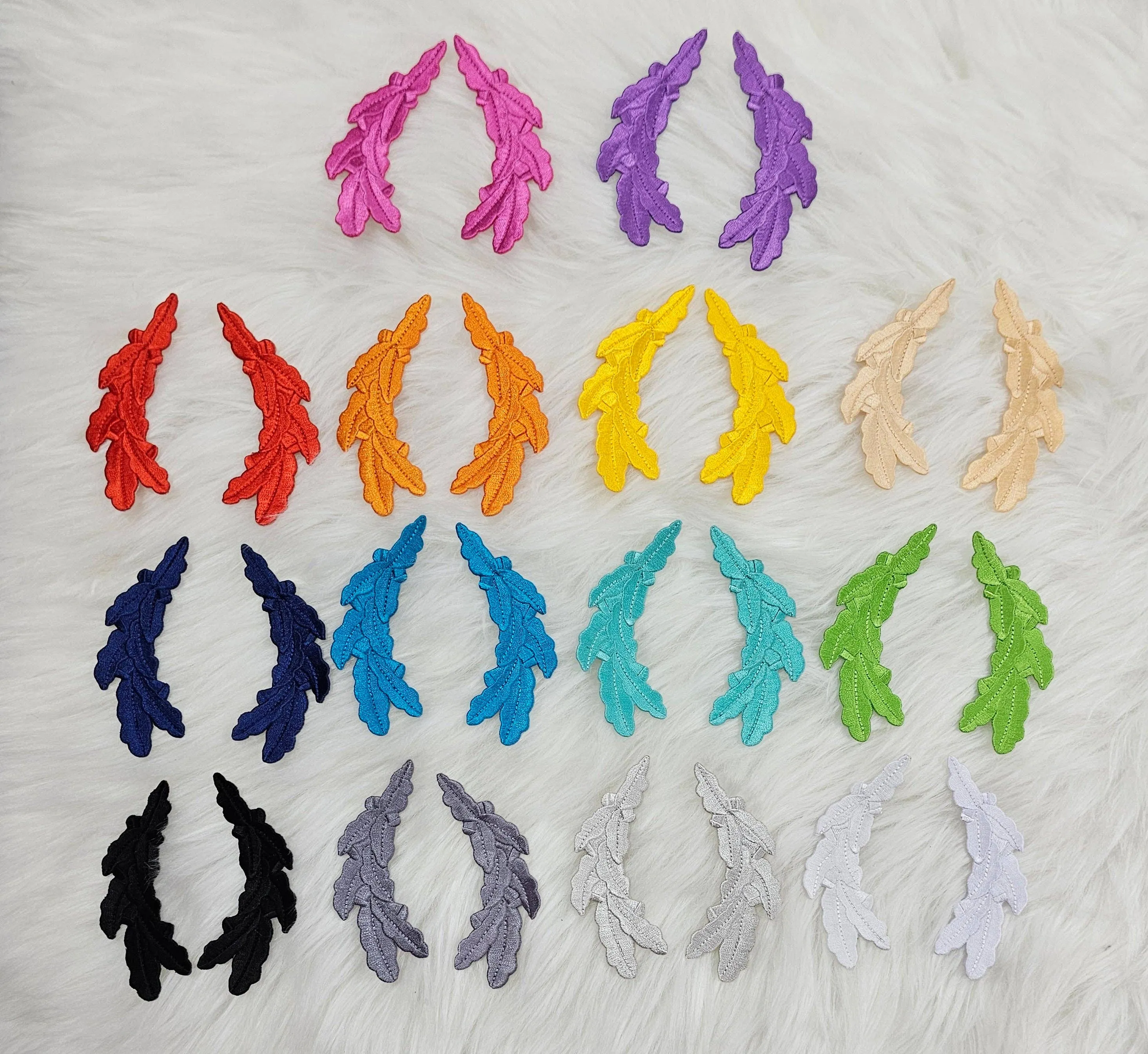 Military Leaf Braid Embroidery Patch Set | Cream