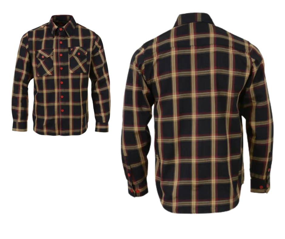 Milwaukee Plaid Red/Tan/Black Flannel Shirt