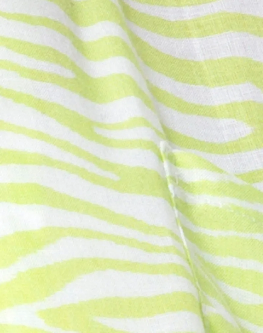 Mini Broomy Skirt in Classic Zebra Lime