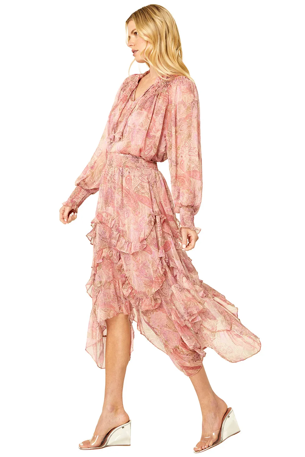 Misa - Demeter Skirt in Muted Paisley
