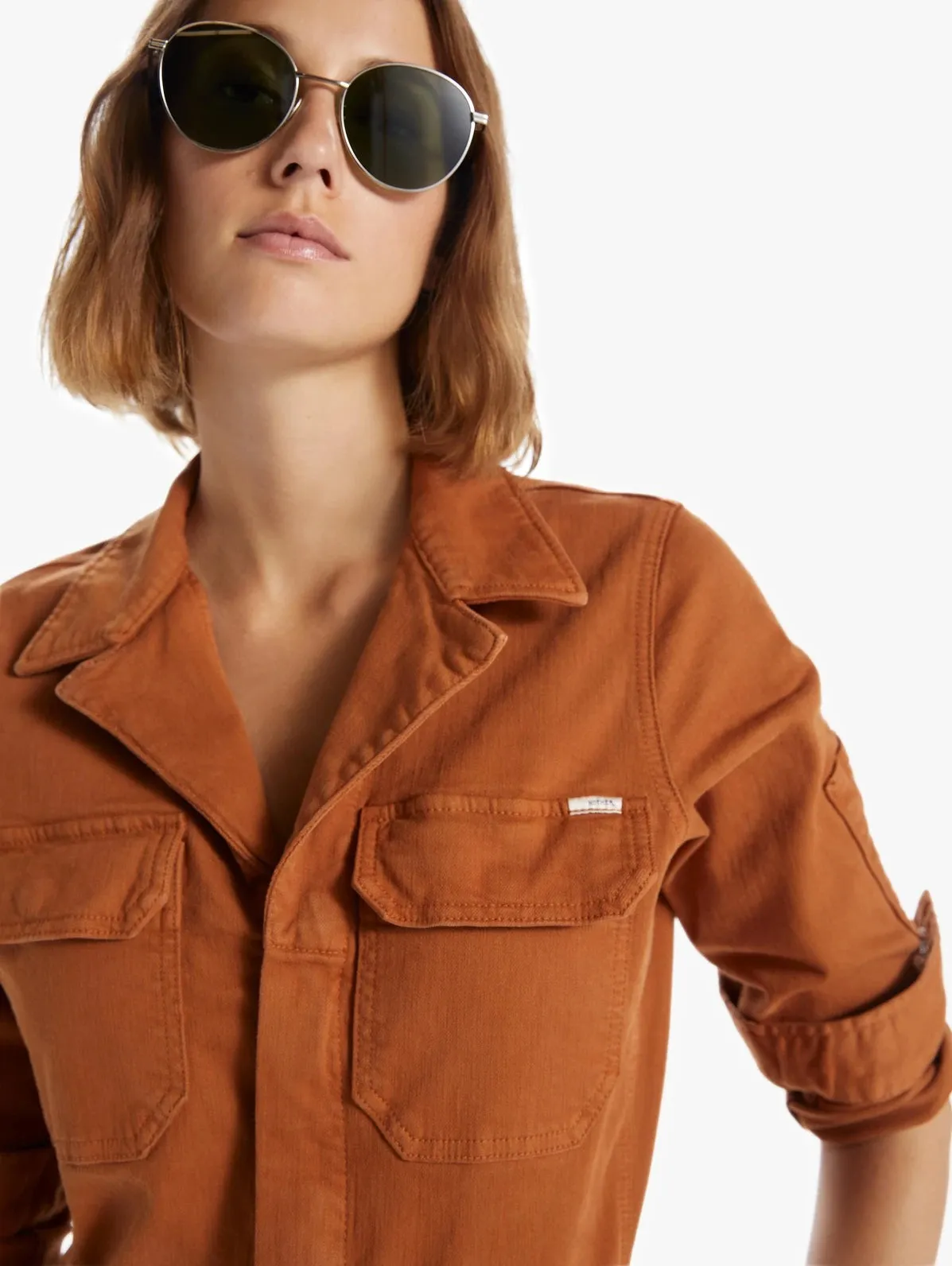 Mother - The Fixer Jumpsuit in Leather Brown