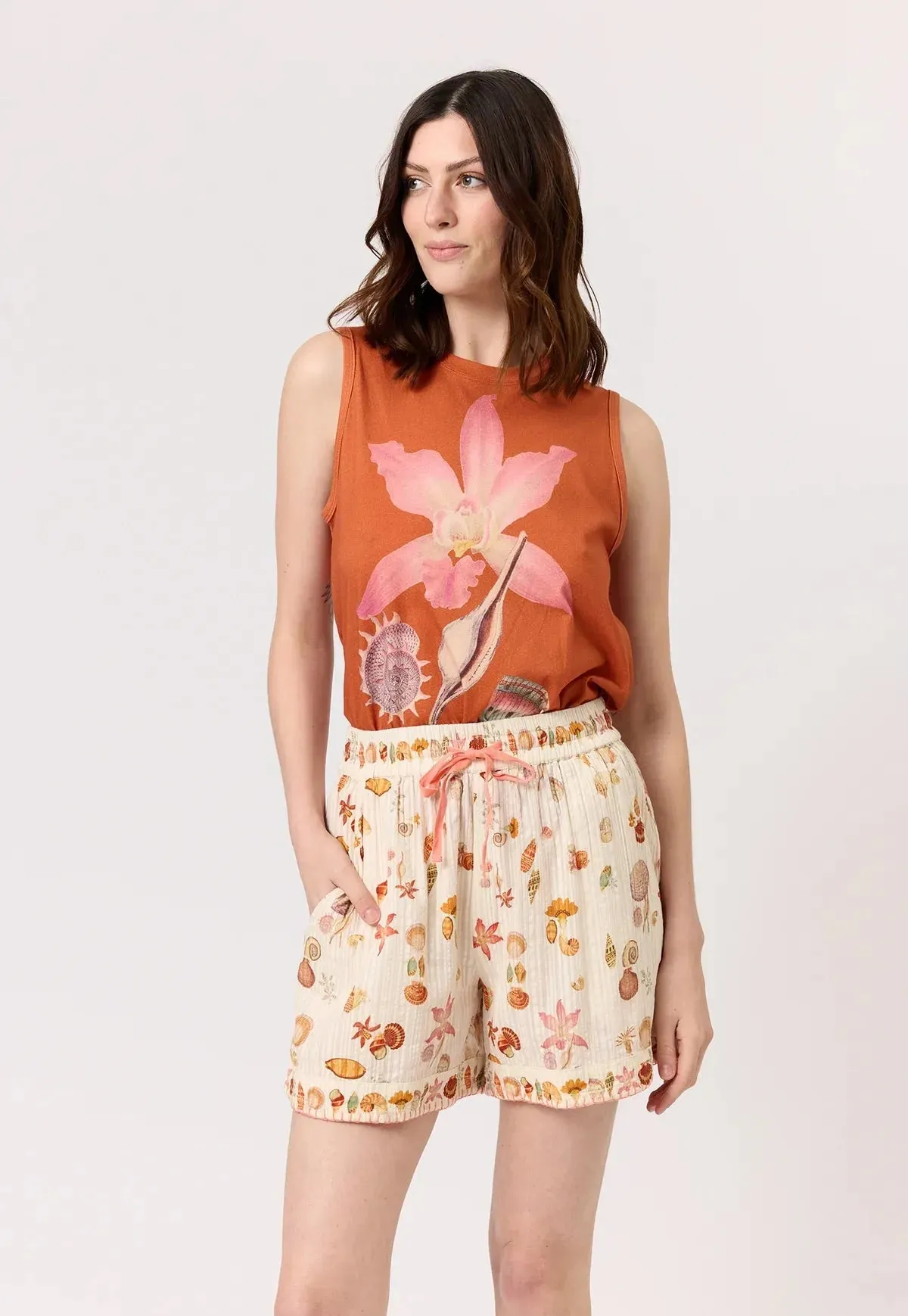 Nancybird Iris Shorts in Cream Shell