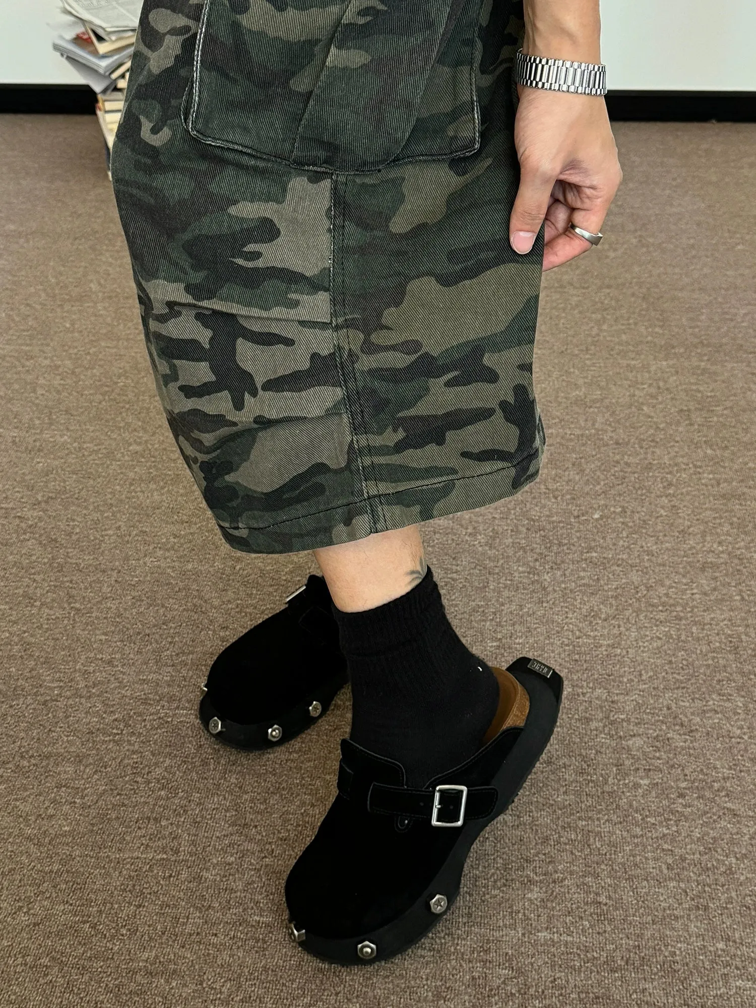 Nine Camouflage Cargo Shorts