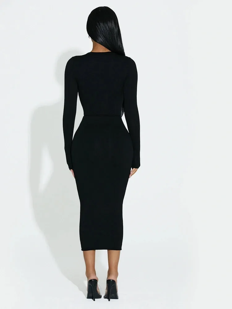NW Sculpt Midi Skirt