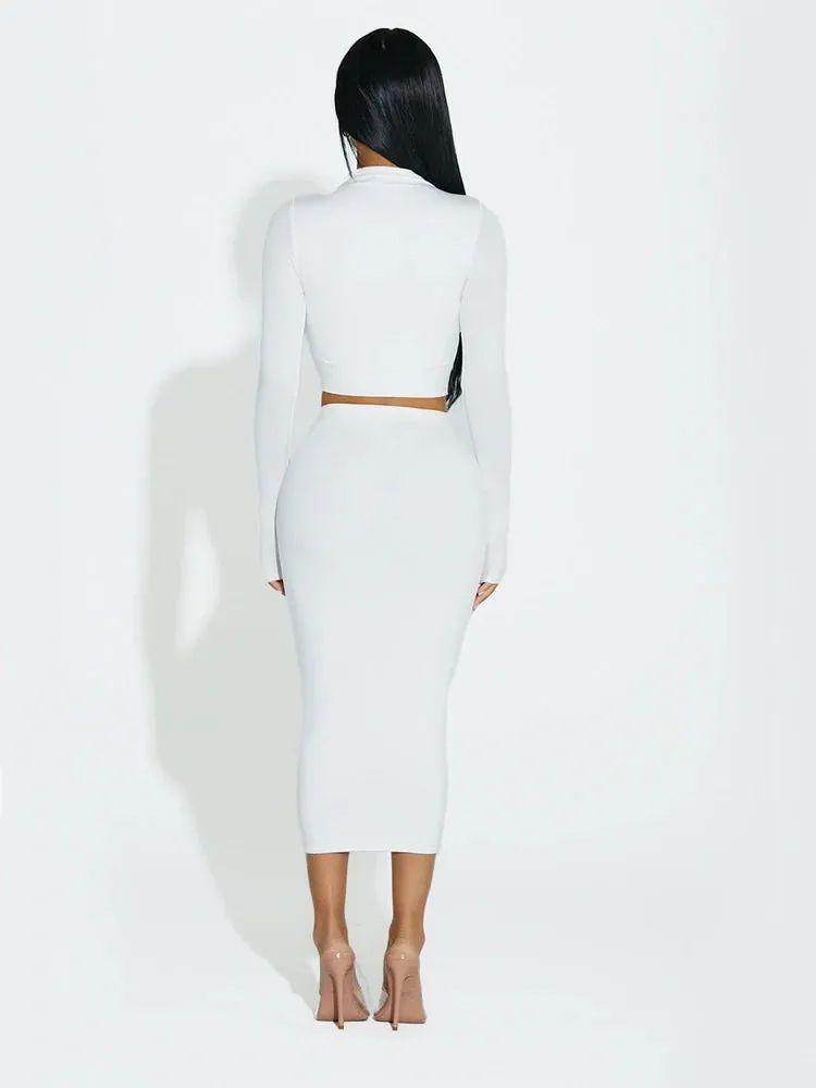 NW Sculpt Midi Skirt