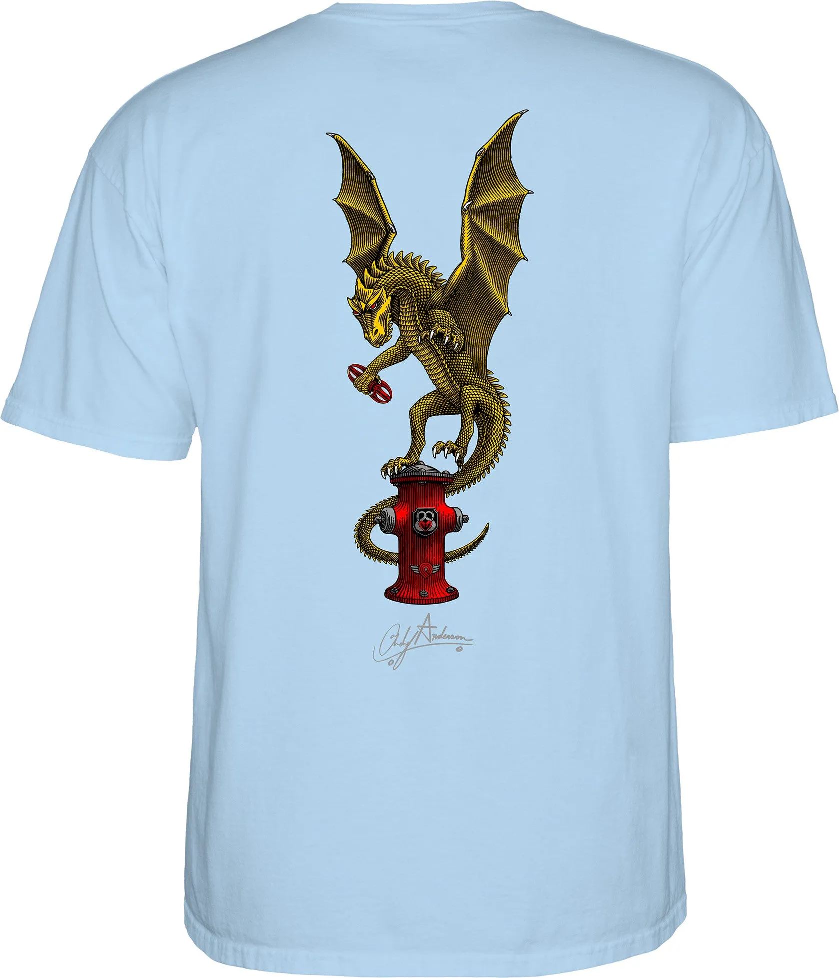 Powell Peralta Andy Anderson Vajra T-shirt - Light Blue