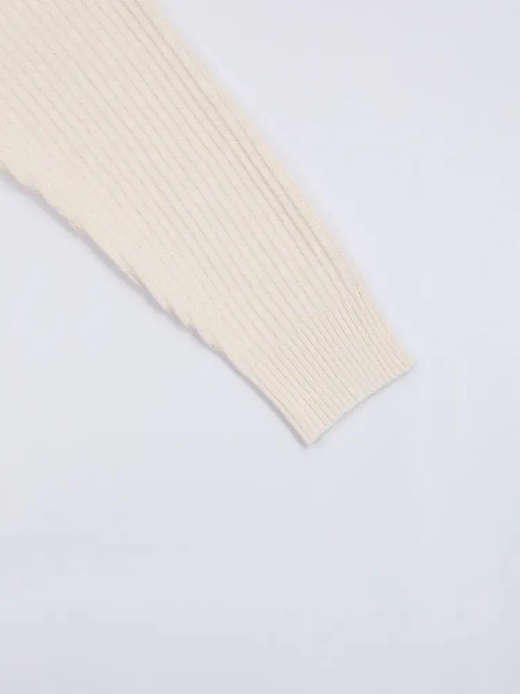 Pre Order:  Wavy Hem Knit Cardigan