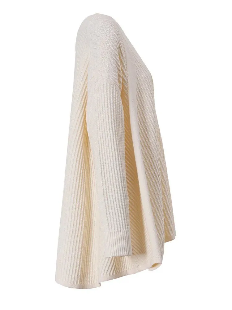 Pre Order:  Wavy Hem Knit Cardigan