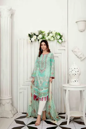Raqami Lawn Collection by Tawakkal Fabrics – D-1620