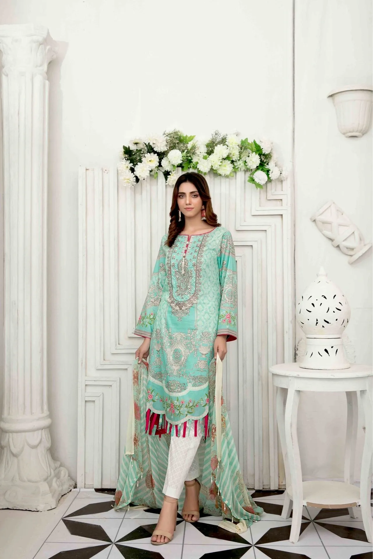 Raqami Lawn Collection by Tawakkal Fabrics – D-1620