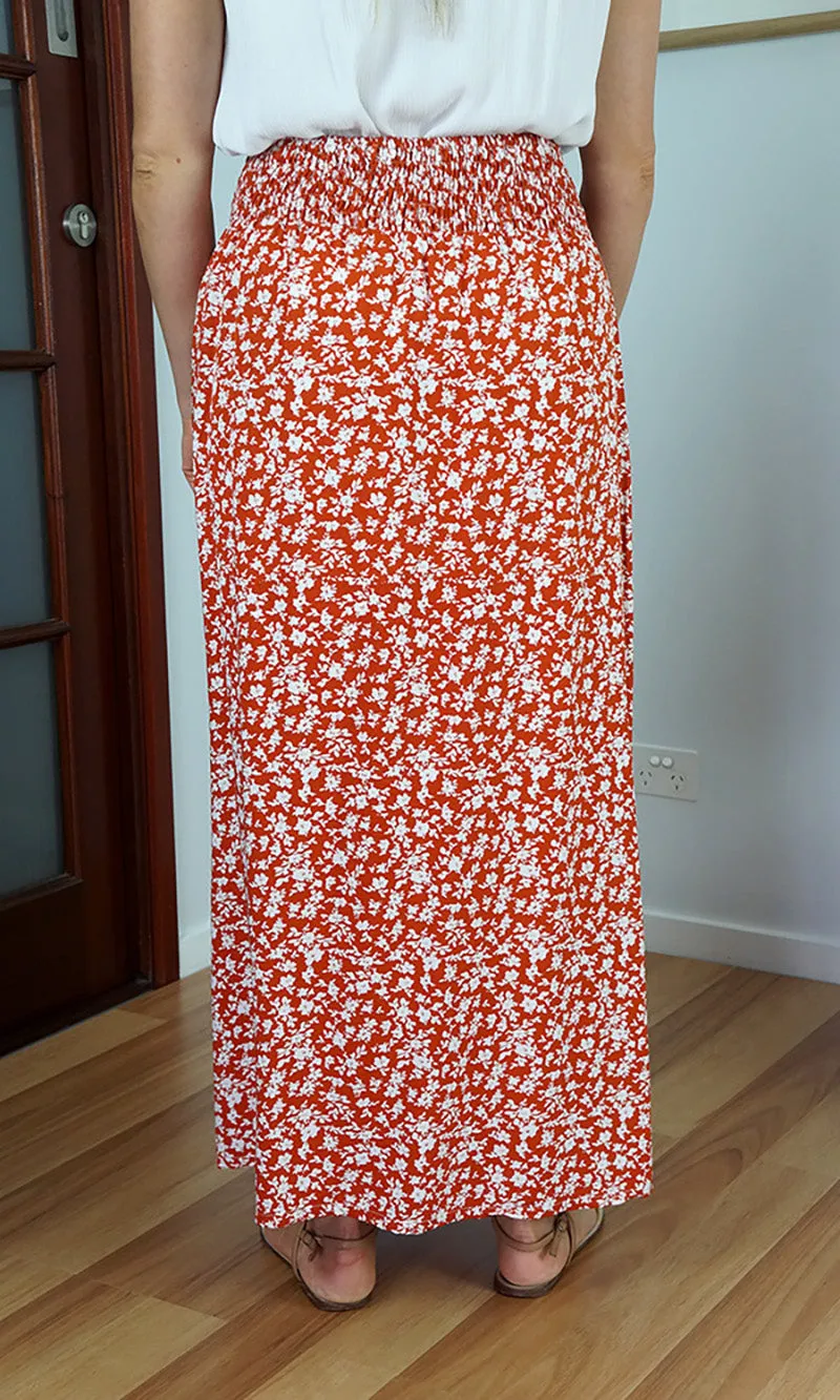 Rayon Skirt Amber Microflower, More Colours