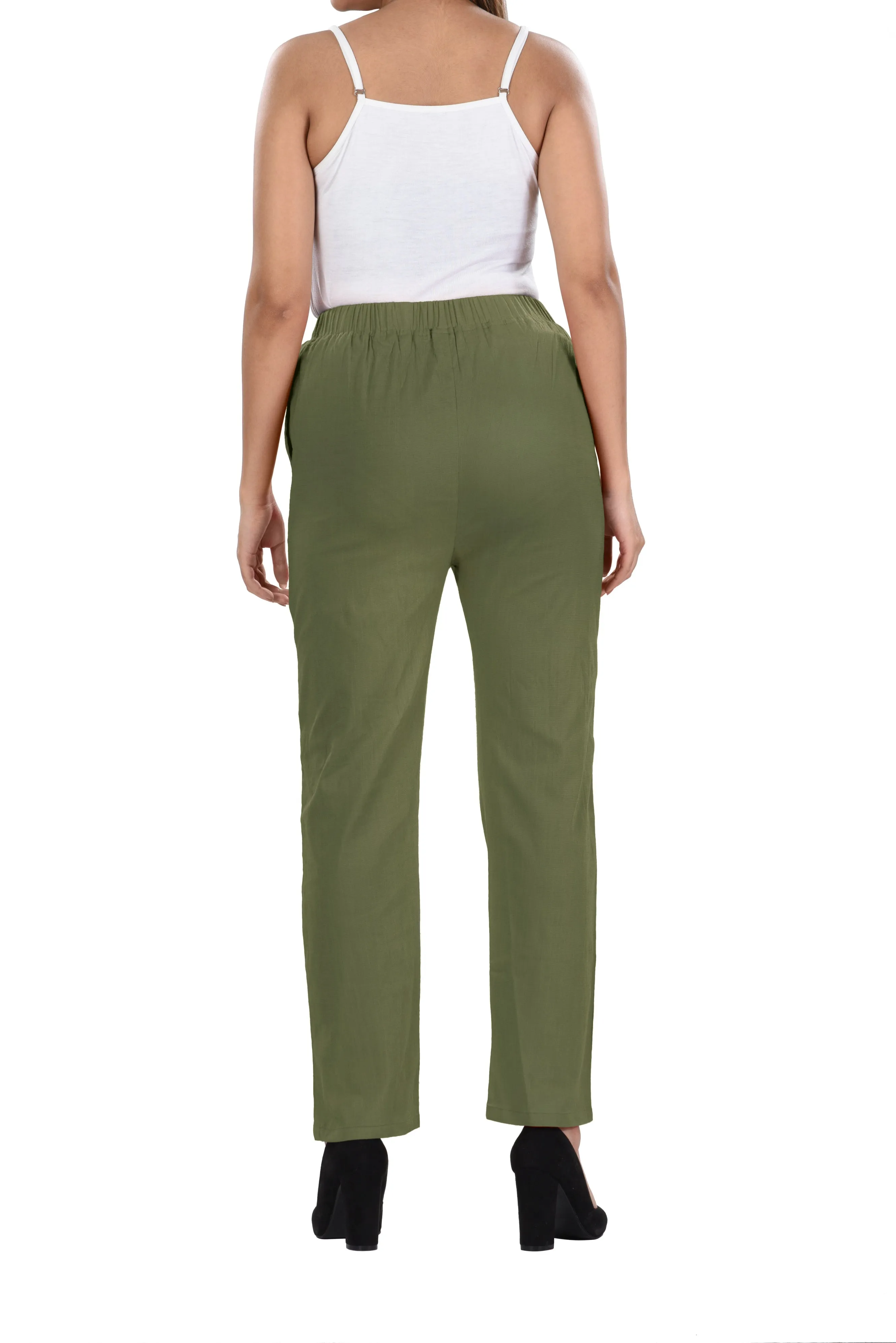 Rayon Slub Pants (Khaki)