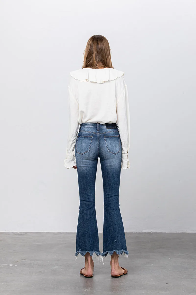 Sophia Crop Hem Flare Jeans