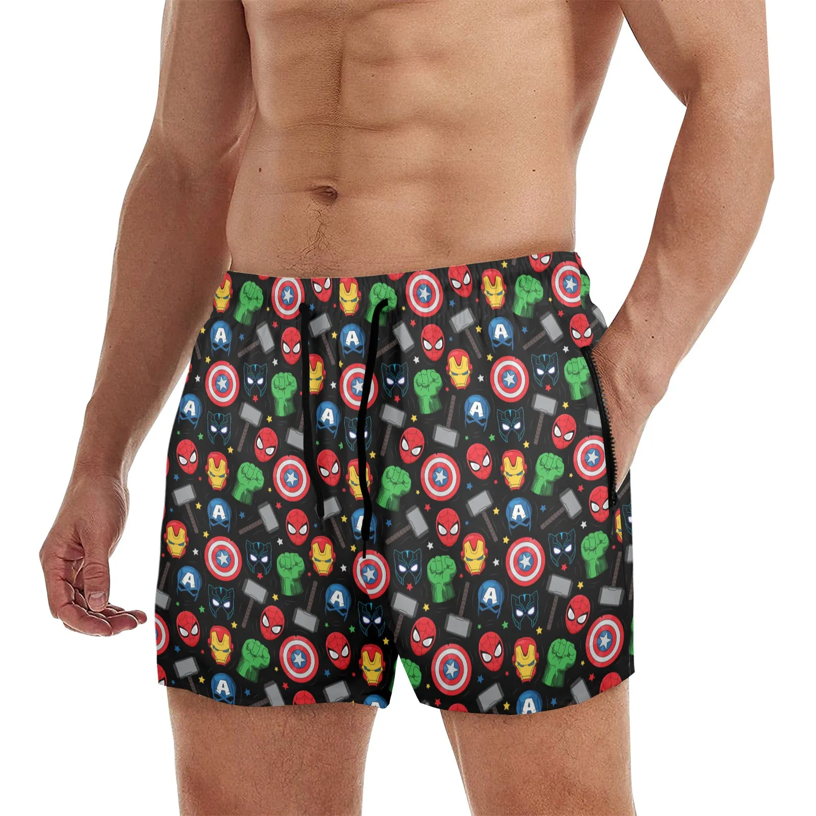 Super Heroes Men's Quick Dry Athletic Shorts