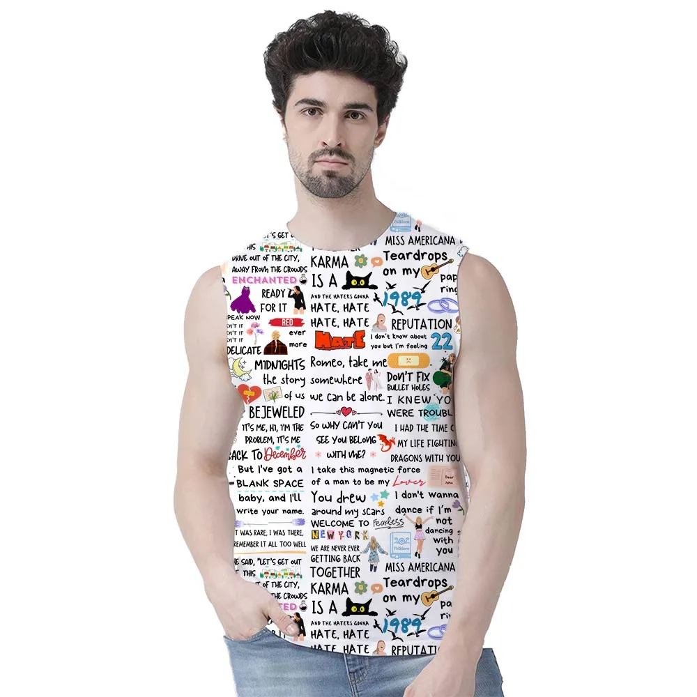 Taylor Swift AOP Sleeveless T shirt