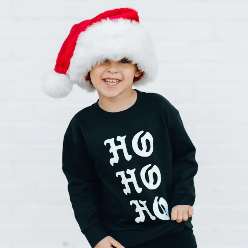 Trilogy Design Co - Ho Ho Ho Pullover in Black