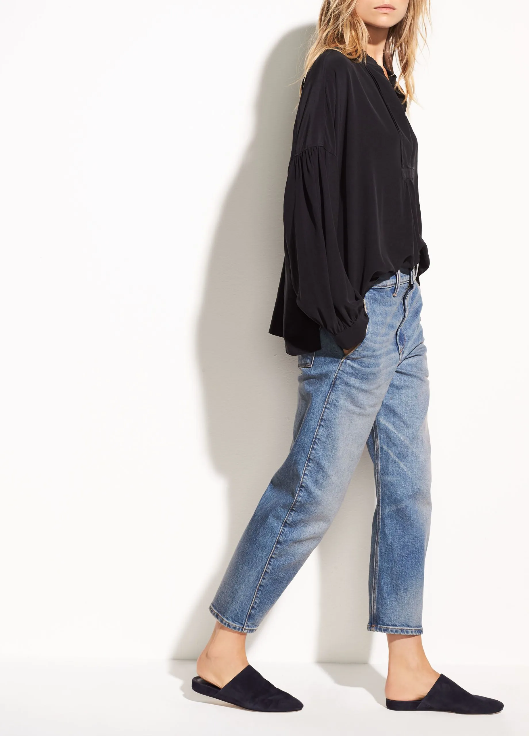 Vince - Shirred Silk Blouse