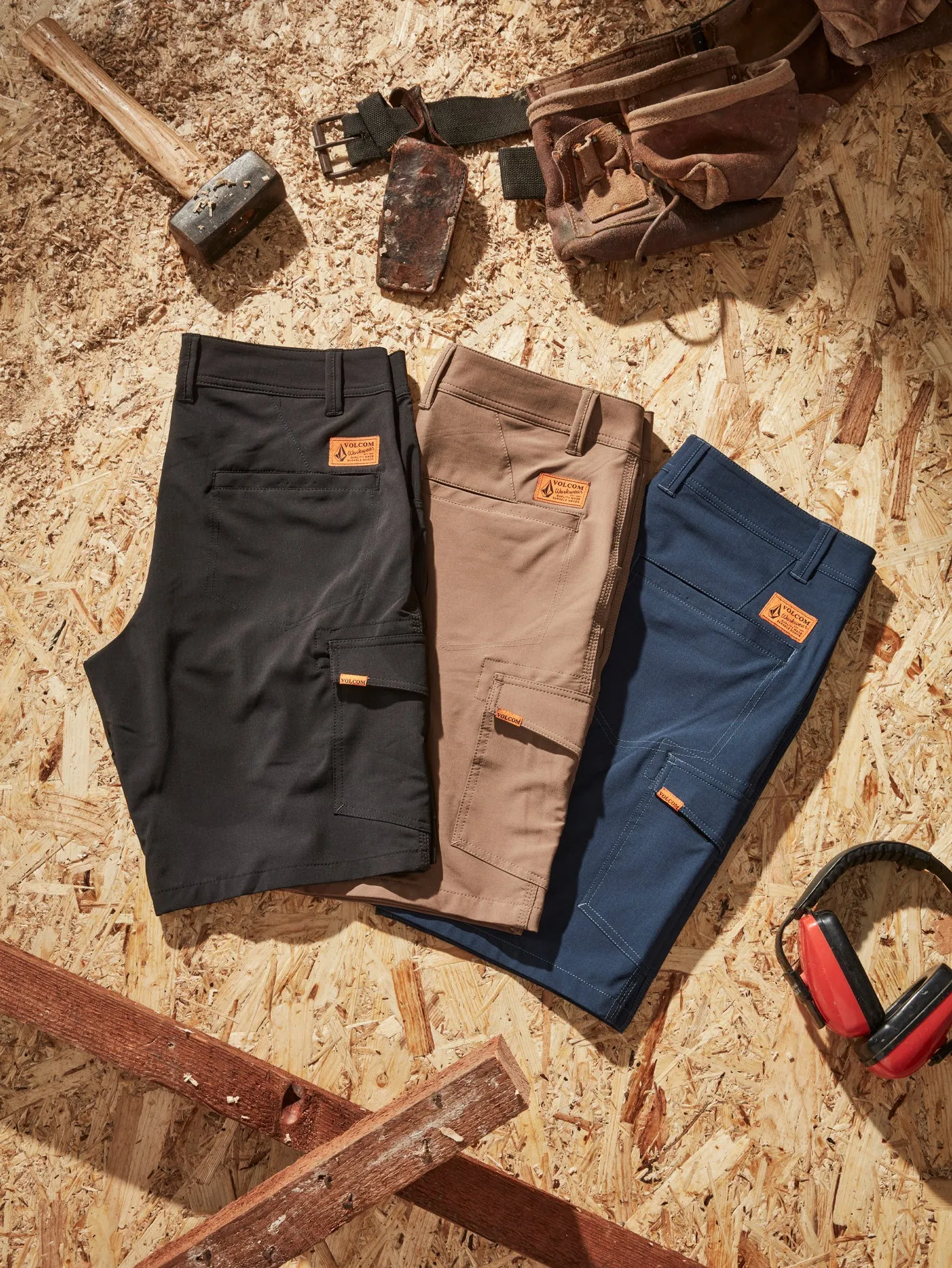 Volcom Workwear Slab Hybrid Shorts - Brindle