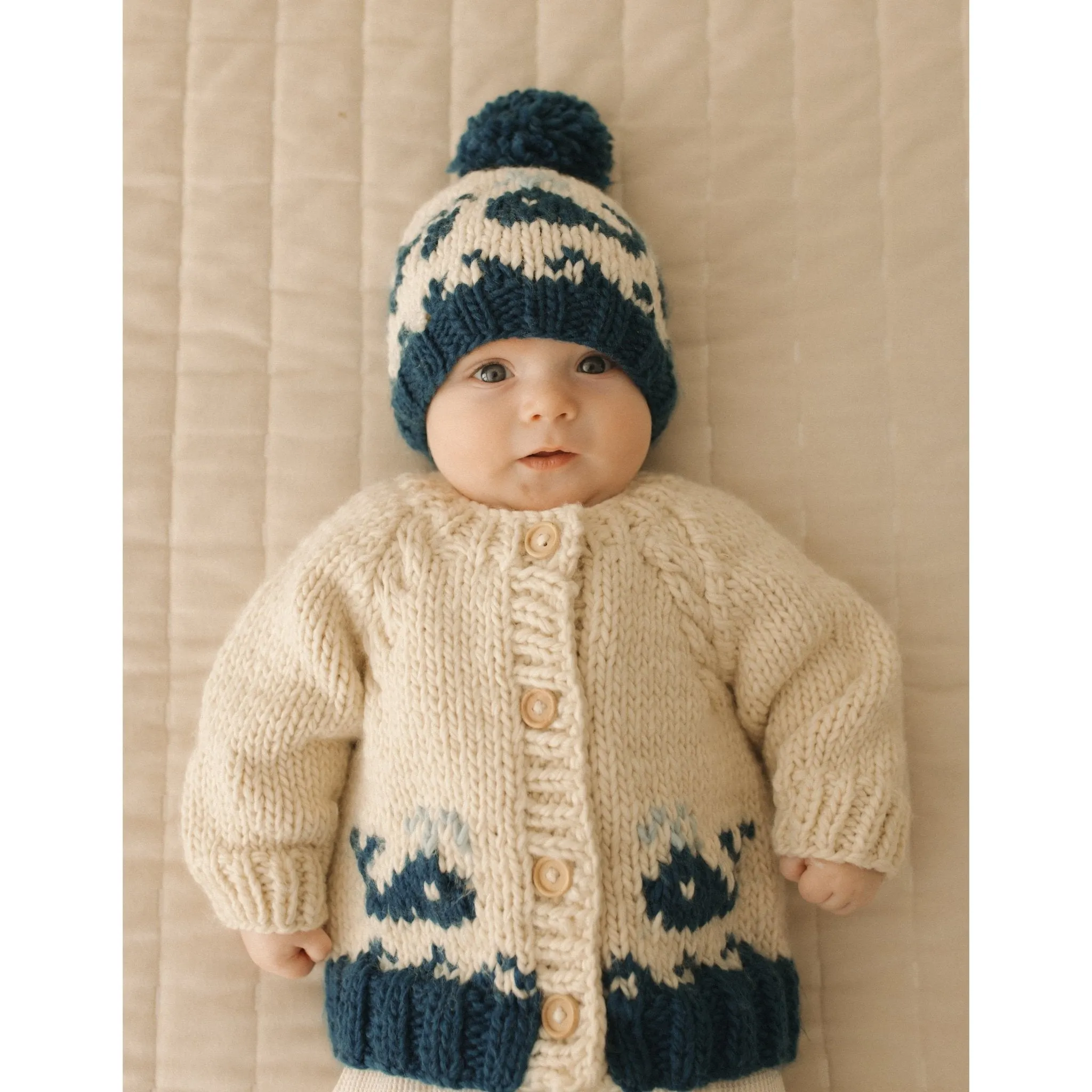 Cozy Whale-Themed Cardigan Sweater for Babies & Toddlers – Adorable Nautical Knitwear for Little Ones