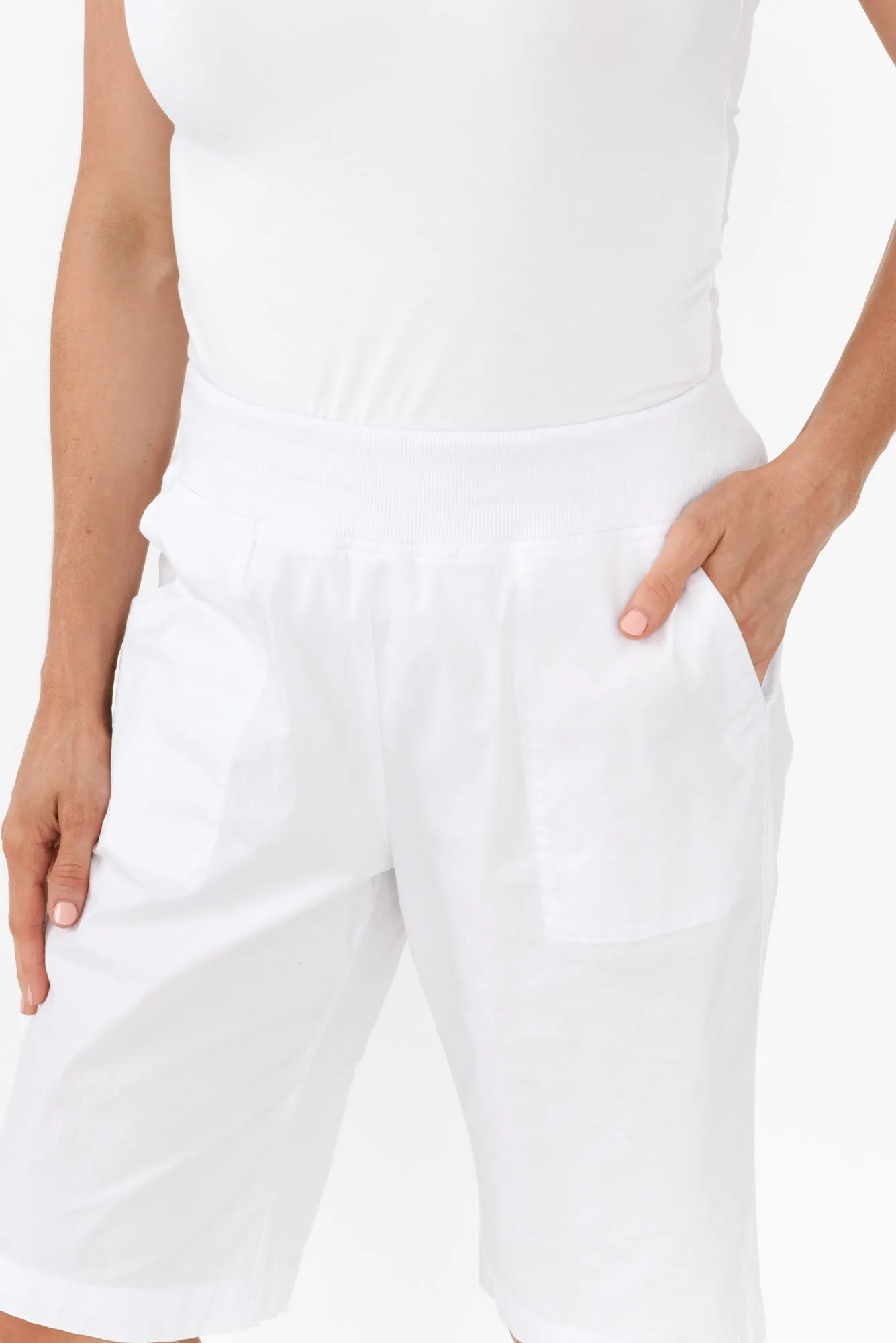 Wilson White Cotton Shorts