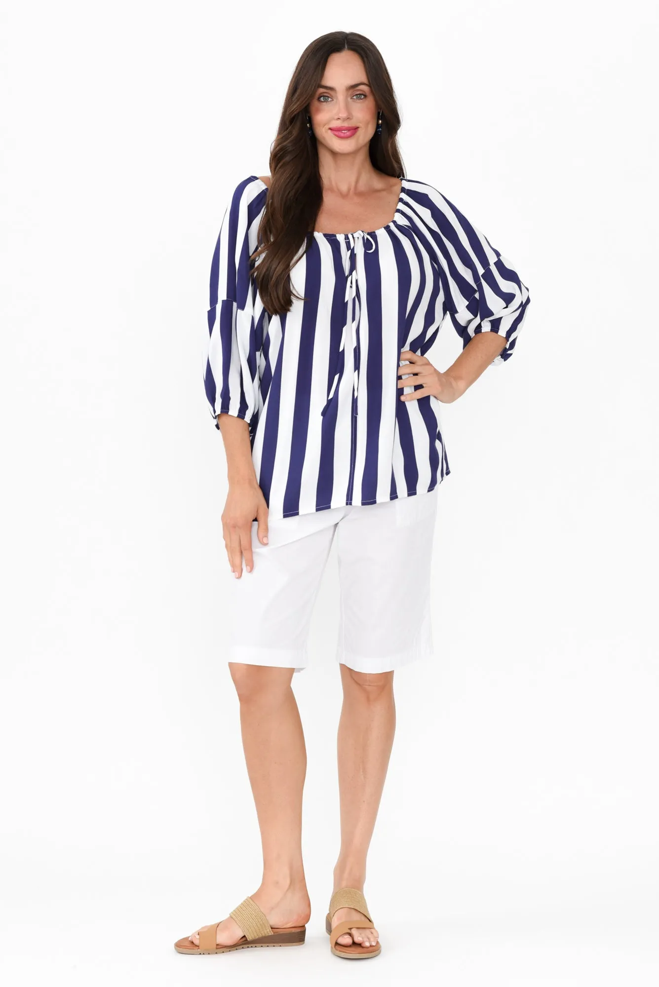 Wilson White Cotton Shorts