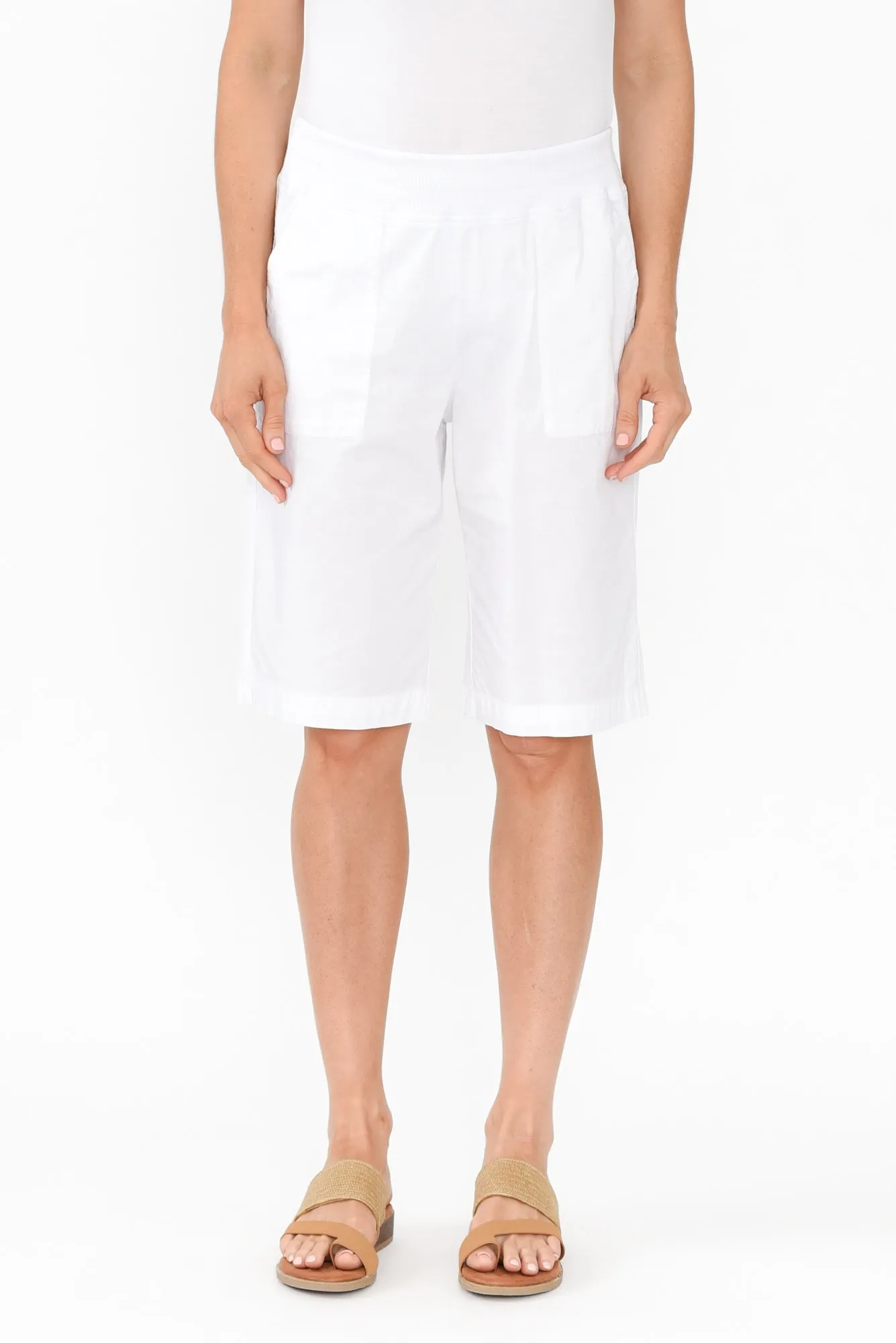 Wilson White Cotton Shorts