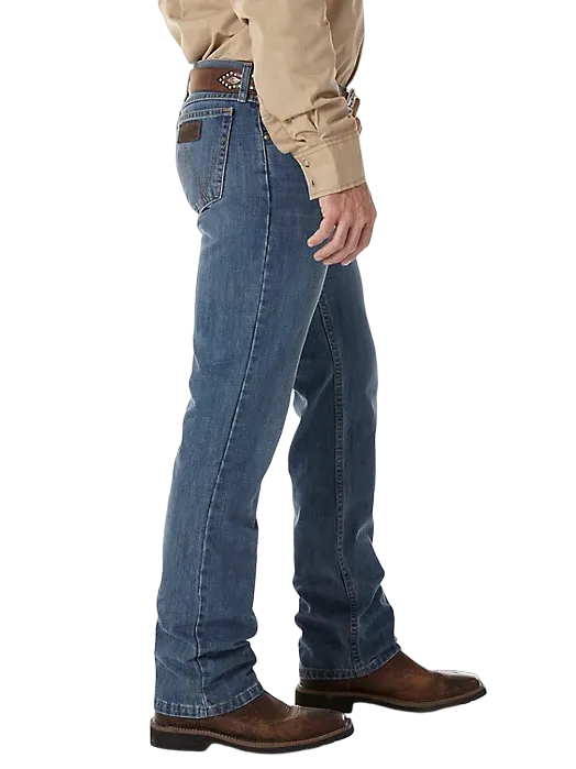 Wrangler Men's Slim Fit Competition Dark Blue Jean