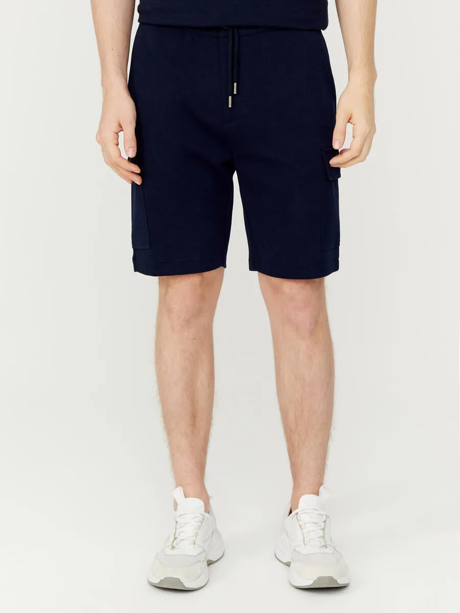 Xint Navy Casual Designed Cargo Sweat short
