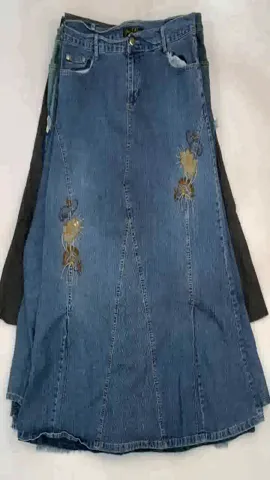 Y2k denim long skirts (NS-349)